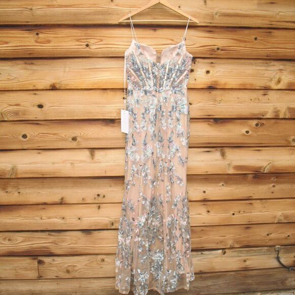 MAC DUGGAL 79313 Embroidered Spaghetti Strap Trumpet Gown - Picture 10 of 13